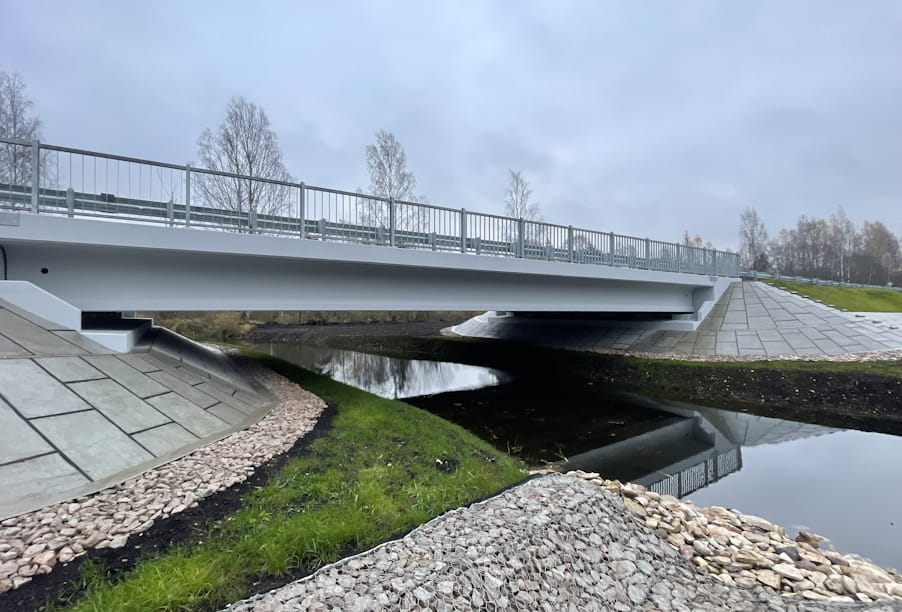 В Псковской области капитально отремонтирован мост на подъезде к деревне Васильево